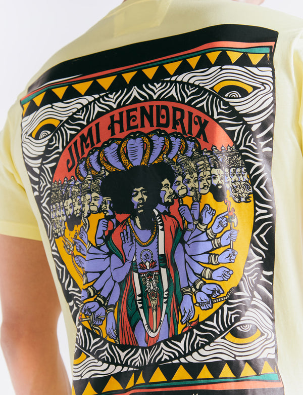 Camiseta Regular Fit Jimi hendrix  amarillo Hombre