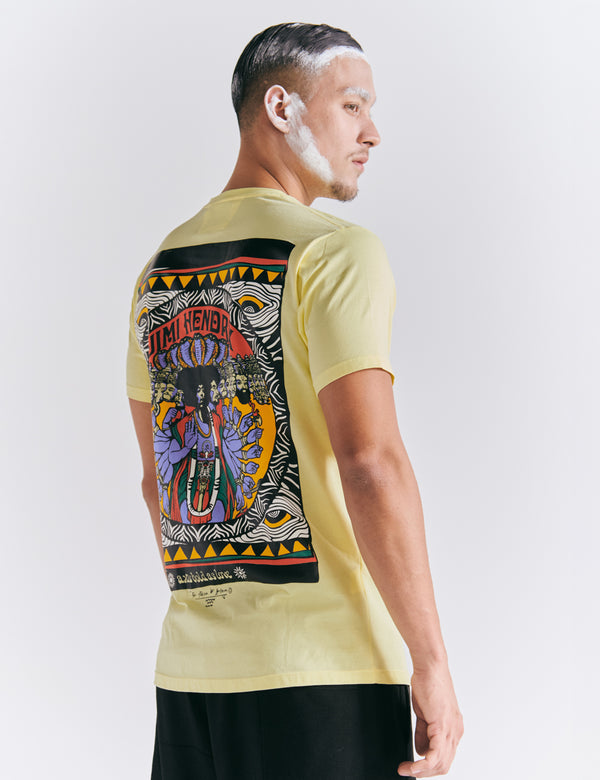 Camiseta Regular Fit Jimi hendrix  amarillo Hombre