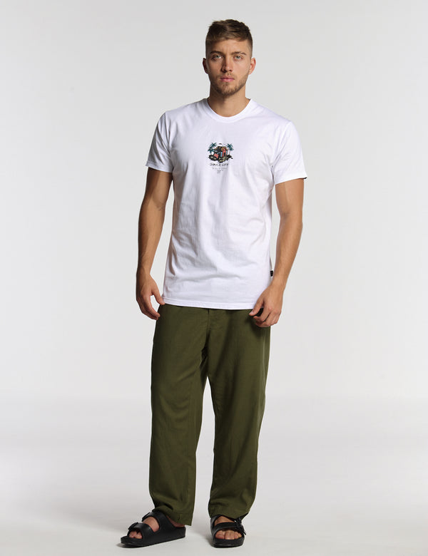 Camiseta regular fit  Simple life blanca