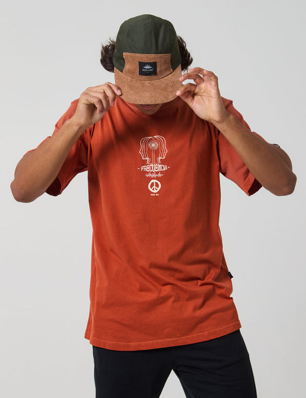 Camiseta Oversize Frecuencia terracota Hombre