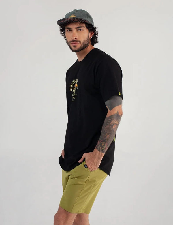 Camiseta Regular Fit Humulus negro Hombre