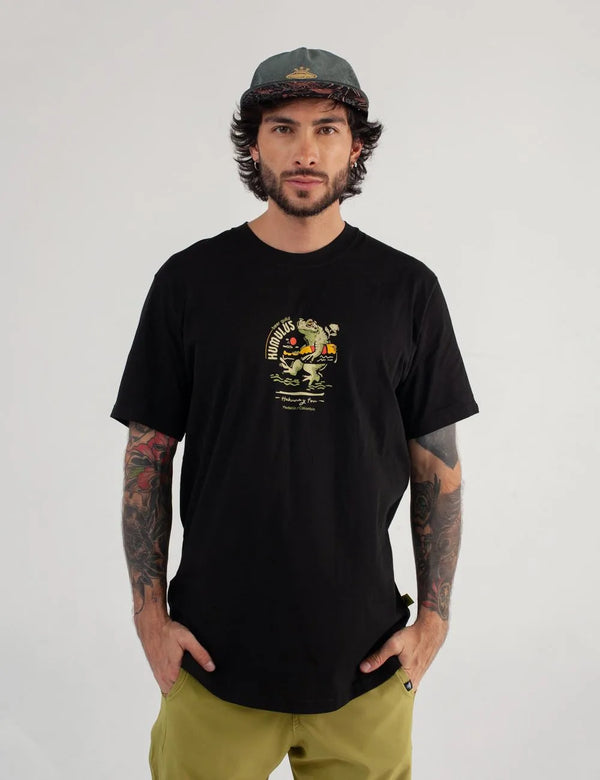 Camiseta Regular Fit Humulus negro Hombre