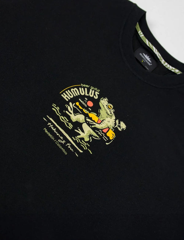 Camiseta Regular Fit Humulus negro Hombre
