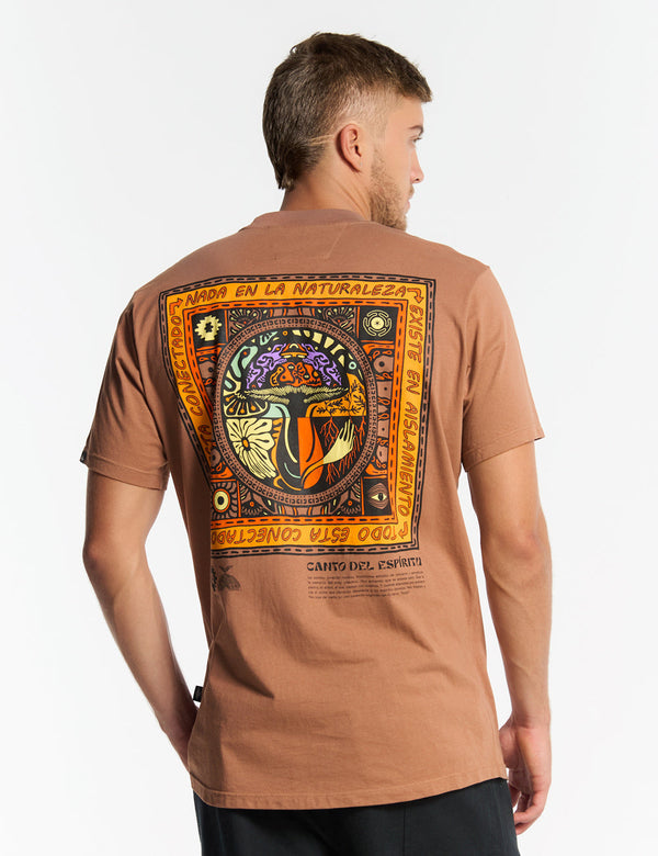 Camiseta regular fit Origen marron