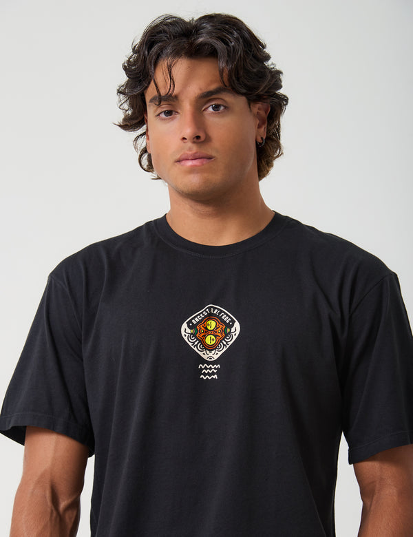 Camiseta Oversize Ancestral Frog negro Hombre