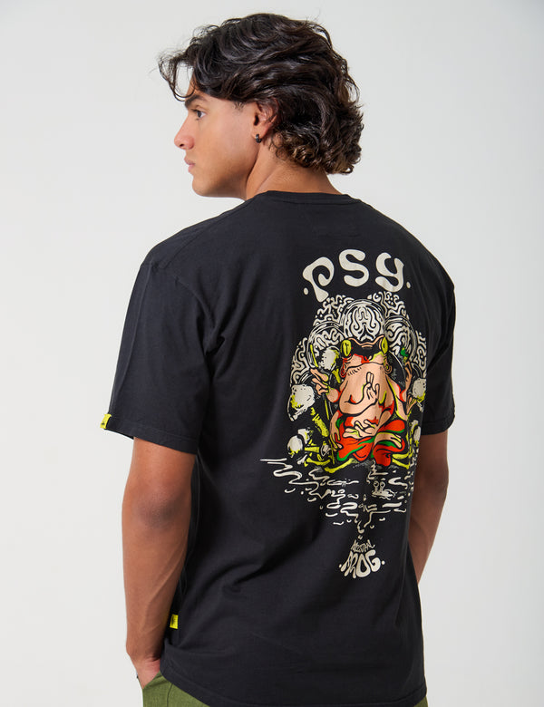 Camiseta Oversize Ancestral Frog negro Hombre