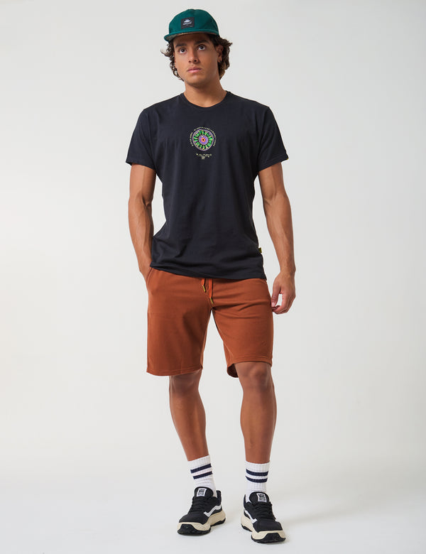Camiseta Oversize Ojo de Árbol Negro para Hombre