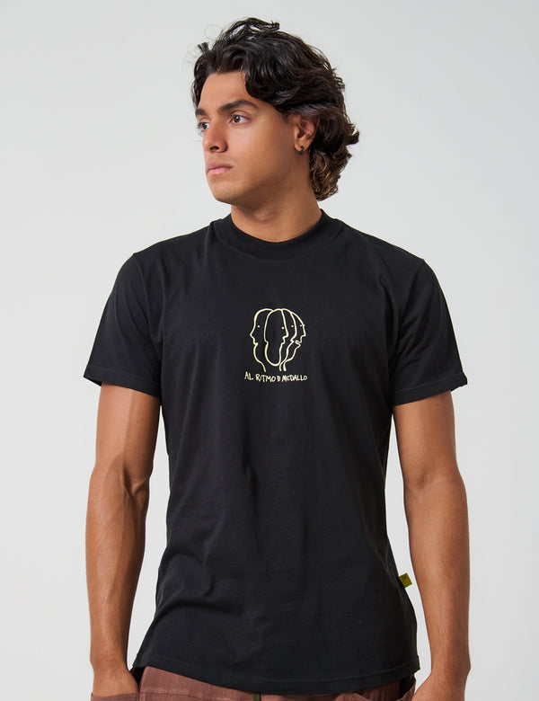 Camiseta Regular Fit Soul Rythm negro Hombre