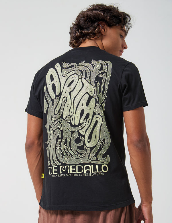 Camiseta Regular Fit Soul Rythm negro Hombre