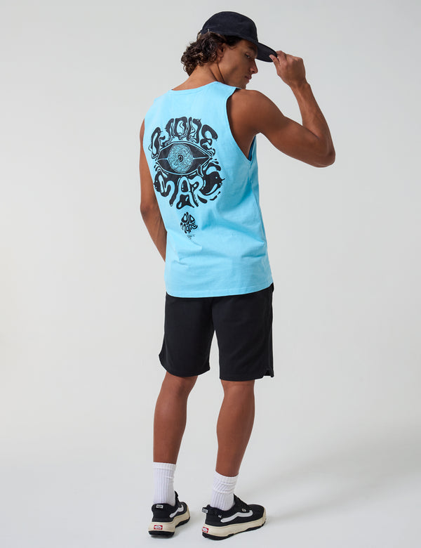 Camisilla Oversize Ojo de Mar Azul Claro Hombre