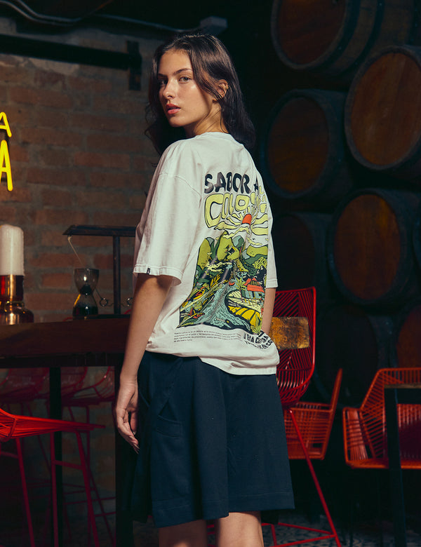 Camiseta Oversize Sabor a Colombia  crudo Unisex