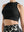 Crop Top Raglan  negro Mujer