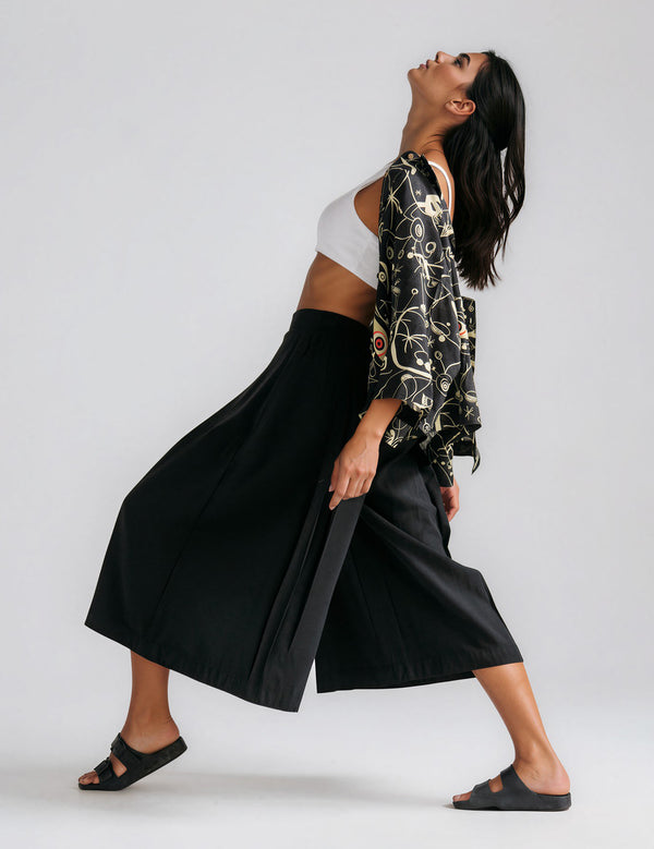 Camisa Oversize Ferra negro + crudo Mujer