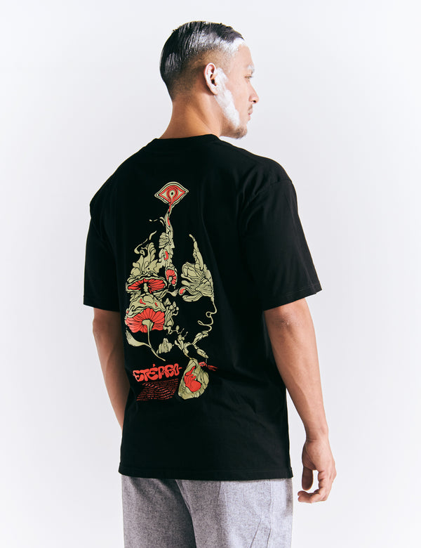 Camiseta Oversize Etéreo negro Hombre