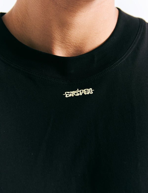 Camiseta Oversize Etéreo negro Hombre