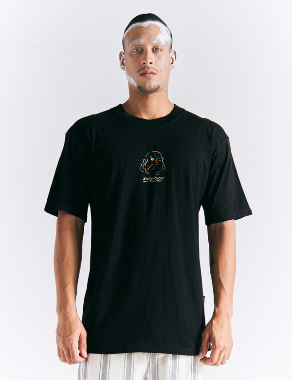 Camiseta Oversize Estoy bien  negro Hombre