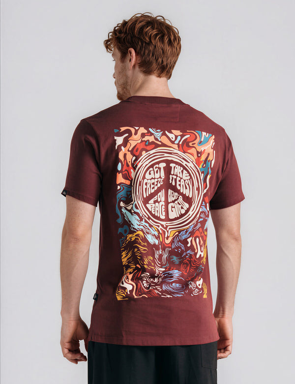 Camiseta regular fit Melt vinotinto Hombre