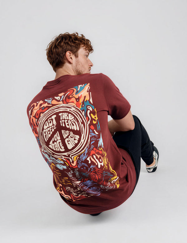 Camiseta regular fit Melt vinotinto Hombre