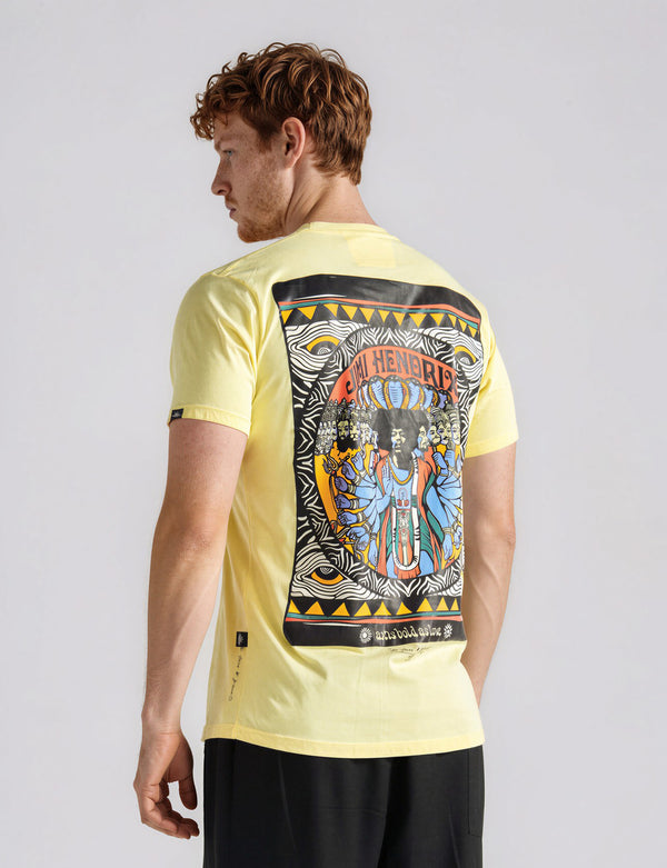 Camiseta Regular Fit Jimi hendrix  amarillo Hombre
