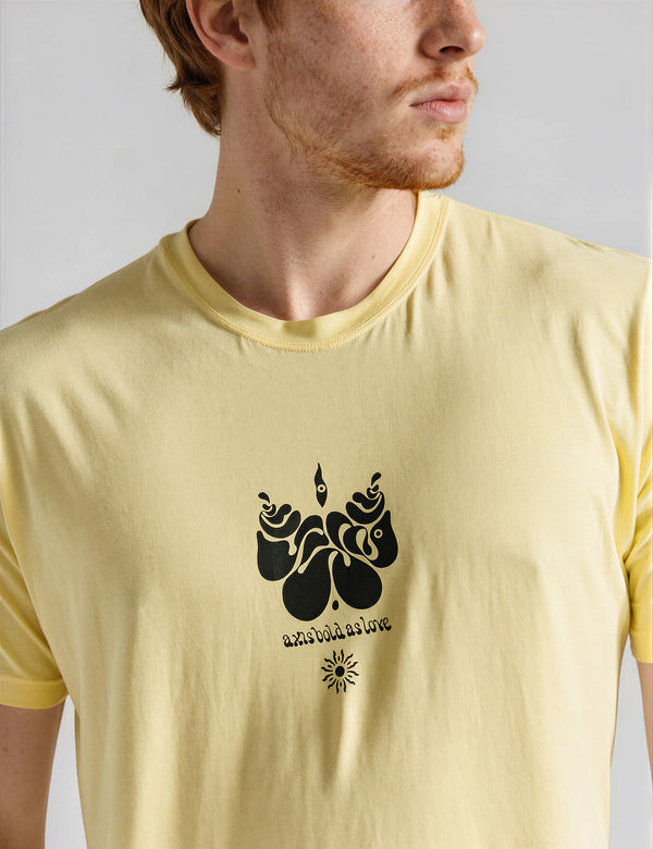 Camiseta Regular Fit Jimi hendrix  amarillo Hombre