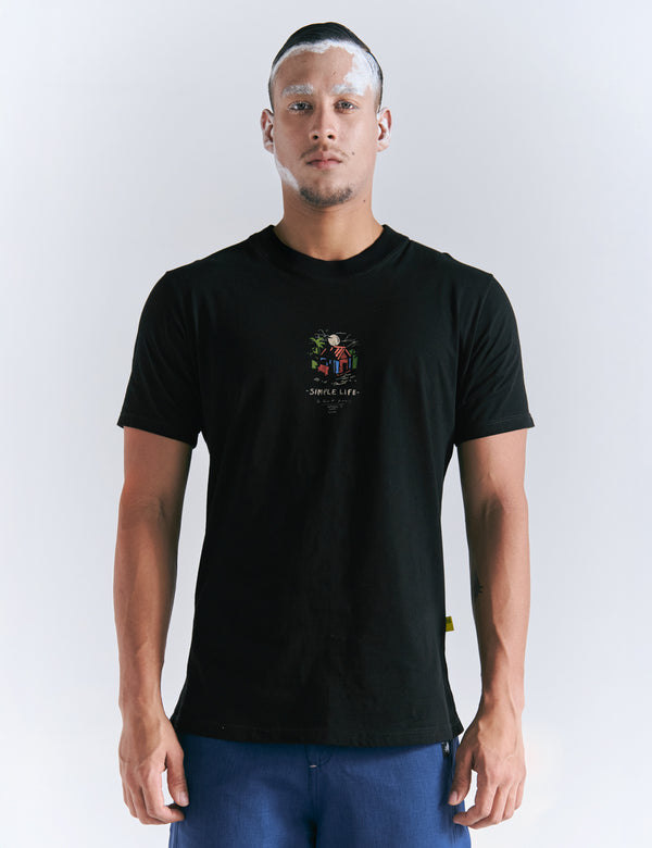 Camiseta Oversize Estoy bien  negro Hombre