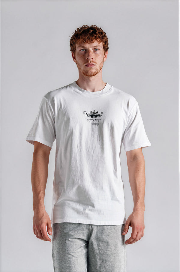 Camiseta Oversize Historia del arte  blanco Hombre