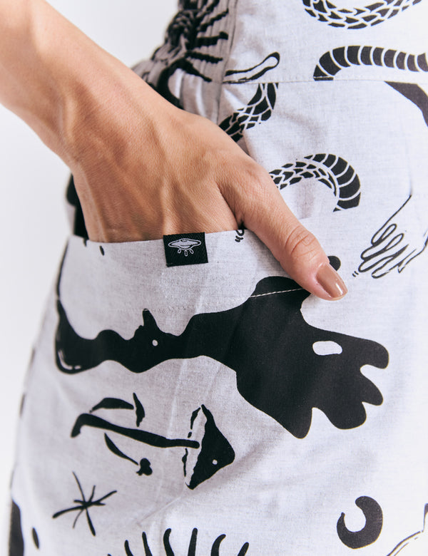 Falda Short  Jabe gris claro Mujer