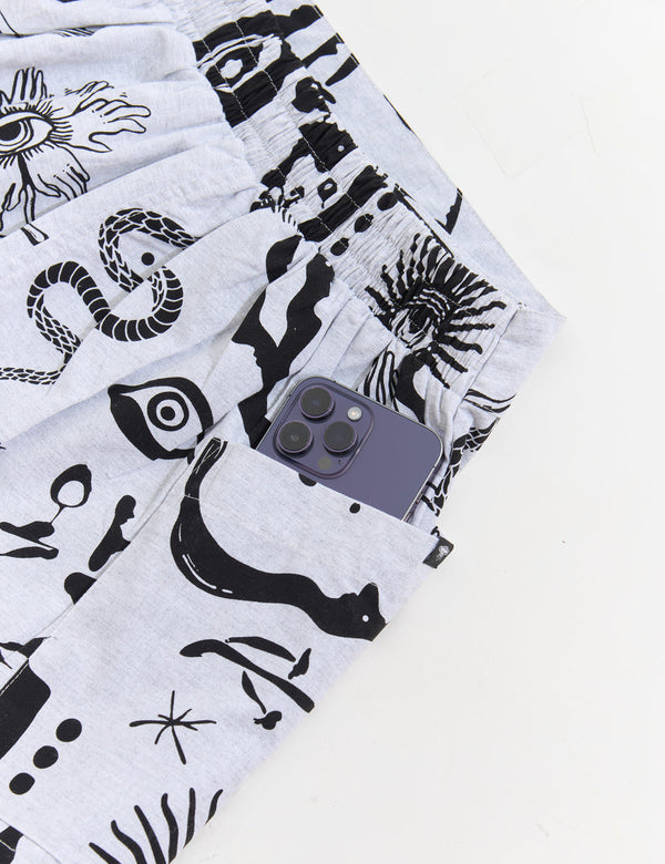 Falda Short  Jabe gris claro Mujer
