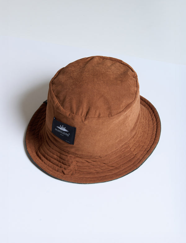 Fisher Hat duplex Verde + Chocolate Unisex