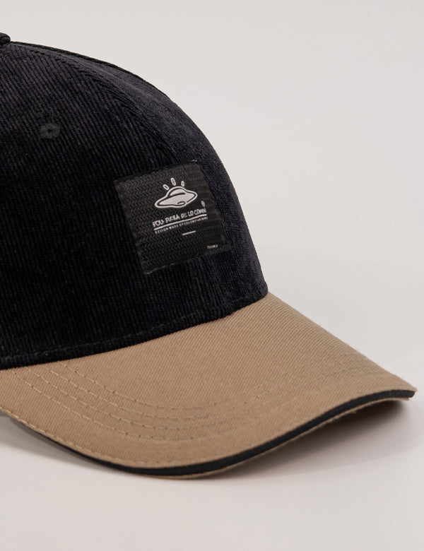 Gorra Desestructurada Pana negro Origen Unisex