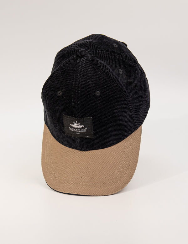 Gorra Desestructurada Pana negro Origen Unisex