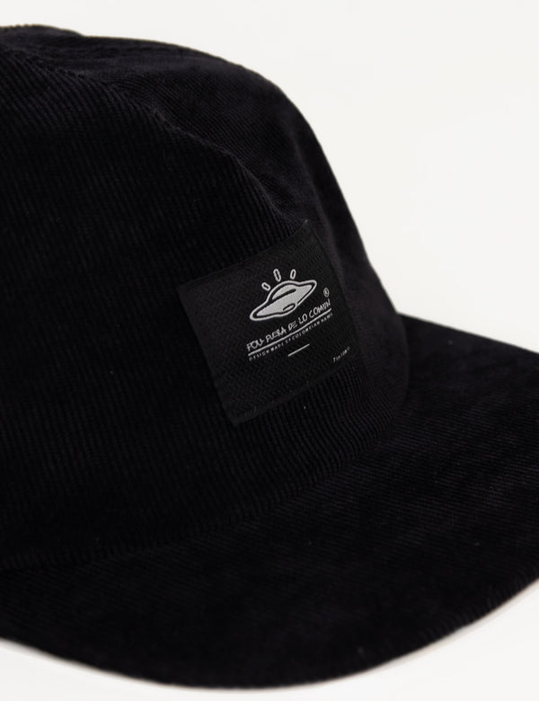 Gorra Desestructurada Pana negro Origen Unisex