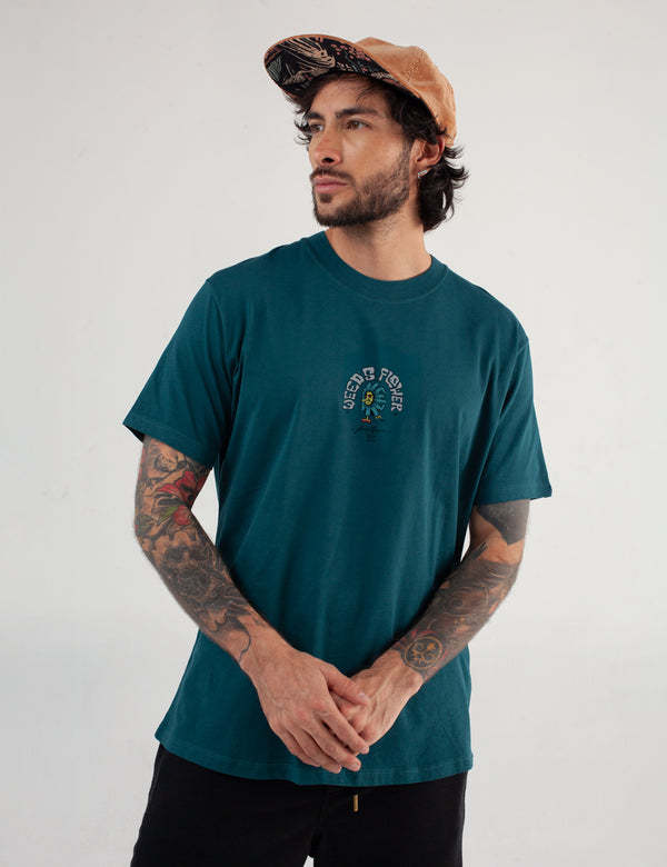 Camiseta regular fit Weed Flower verde Hombre
