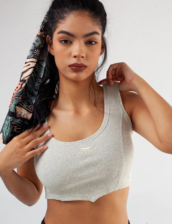 Crop Top Sisa Caribbean beige Mujer