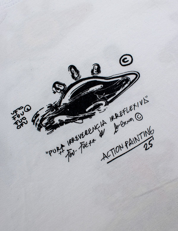 Camiseta Oversize Historia del arte  blanco Hombre