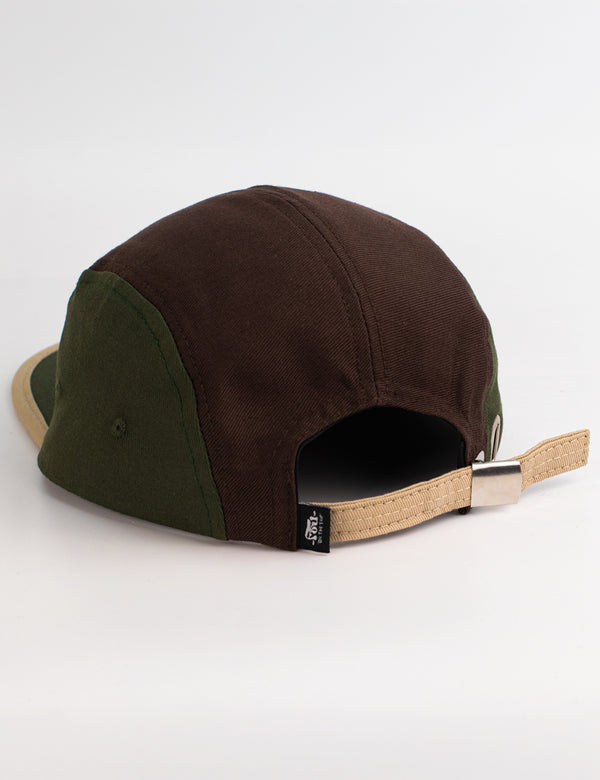 Gorra Rider 5 panel Monte verde+beige+cafe Unisex