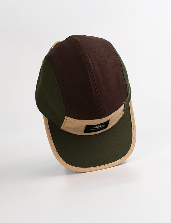 Gorra Rider 5 panel Monte verde+beige+cafe Unisex