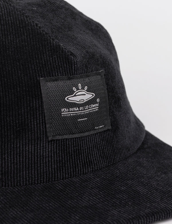 Gorra Desestructurada Pana negro Origen Unisex