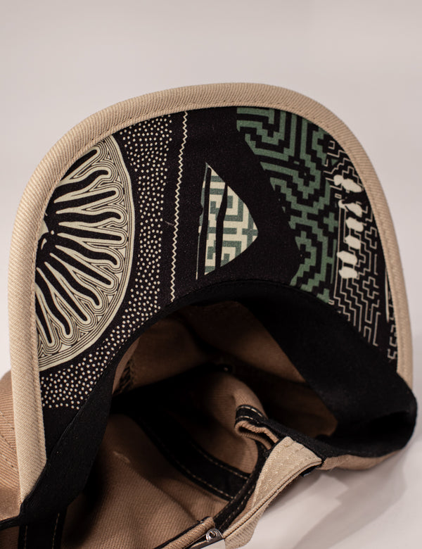 Gorra desestructurada Inner Peace caqui+beige