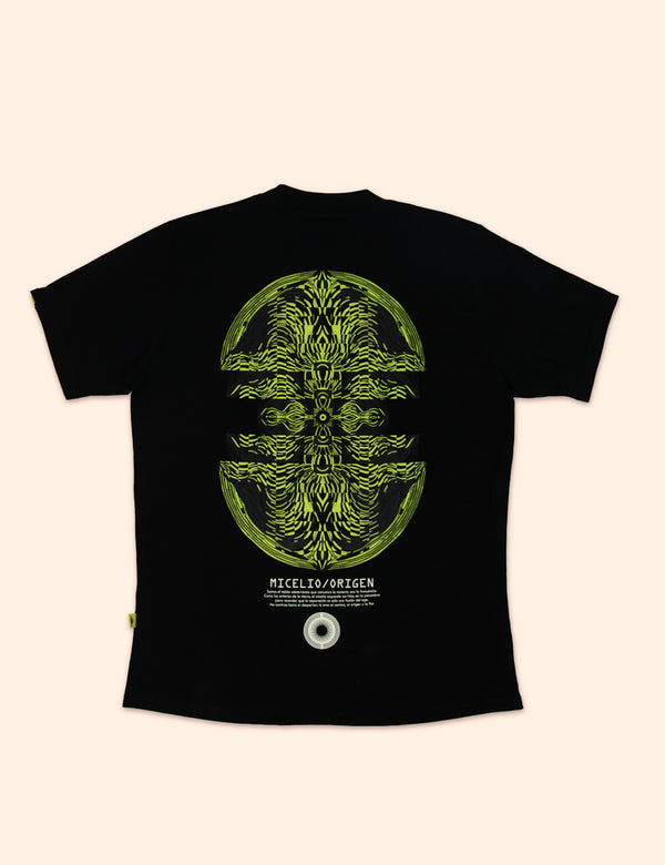 Camiseta regular fit Pachacutep negro hombre