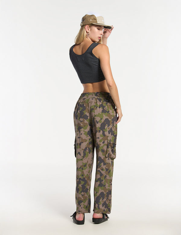 Pantalón Cargo militar multicolor Mujer