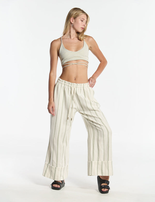  FOU Tienda  foutienda.myshopify.com pantalon-palazzo-raiz-crudo-verde-mujer   reggae   