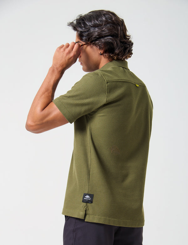Camisa Polo  Cuarzo verde militar Hombre