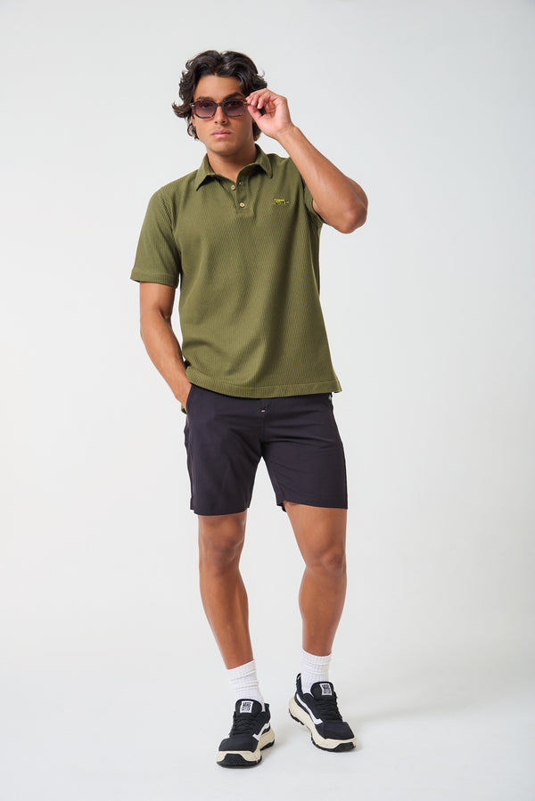 Camisa Polo  Cuarzo verde militar Hombre
