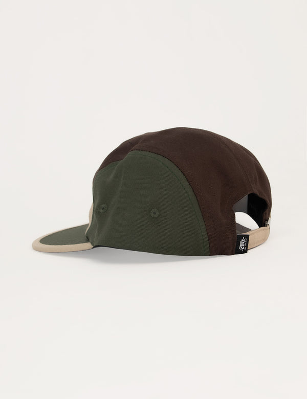 Gorra Rider 5 panel Monte verde+beige+cafe Unisex