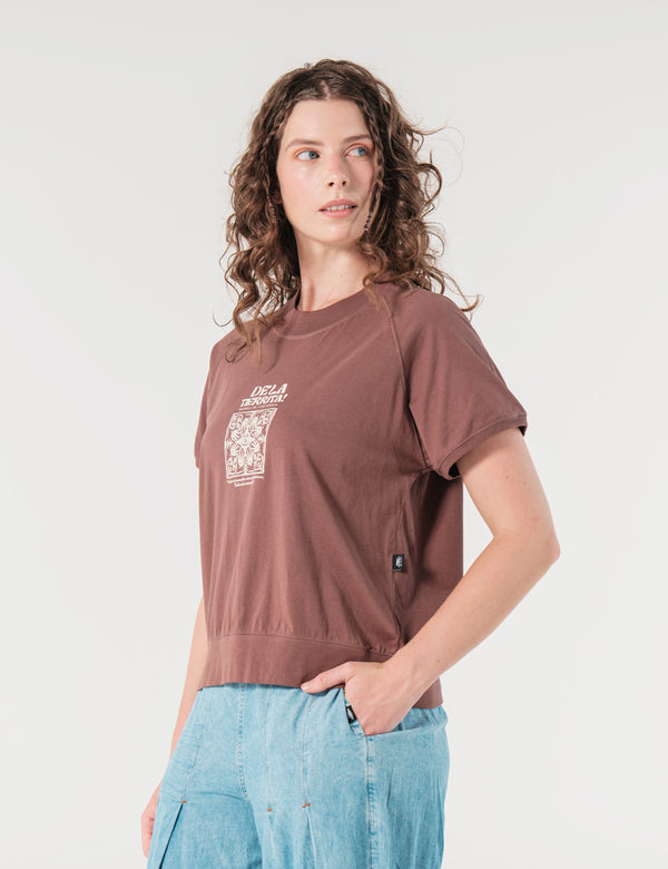 Camiseta Manga Ranglan Siembra Chocolate Mujer
