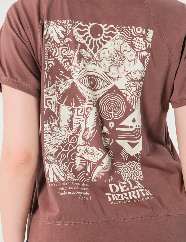 Camiseta Manga Ranglan Siembra Chocolate Mujer