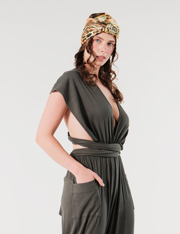 Jumper Tiras Ajustables Fickle Verde Militar Mujer