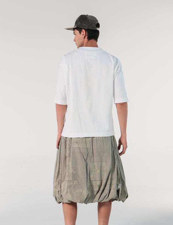 Camiseta Cortes Oversize Guía Crudo Hombre