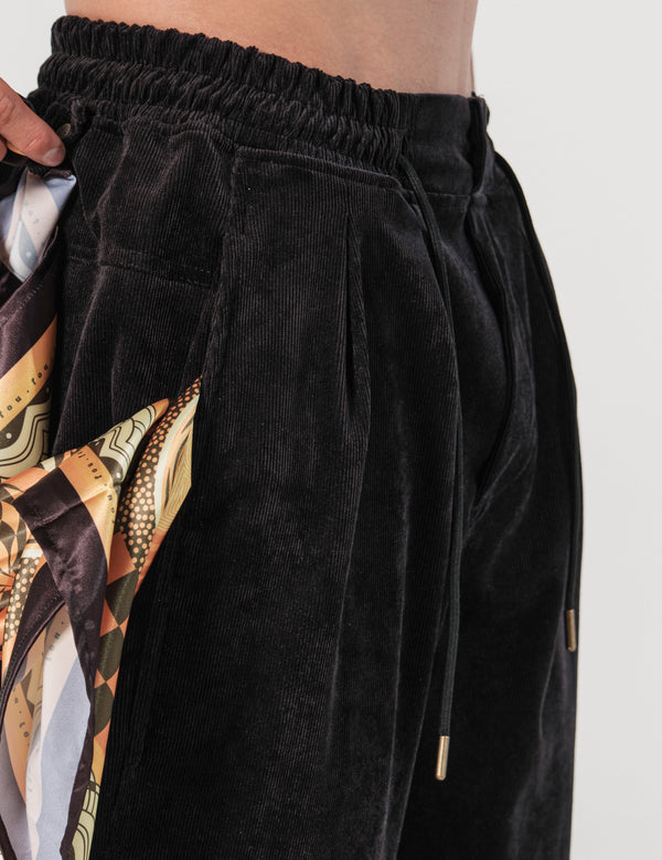 Pantalón Chino Loose Fit Conexion Negro Hombre